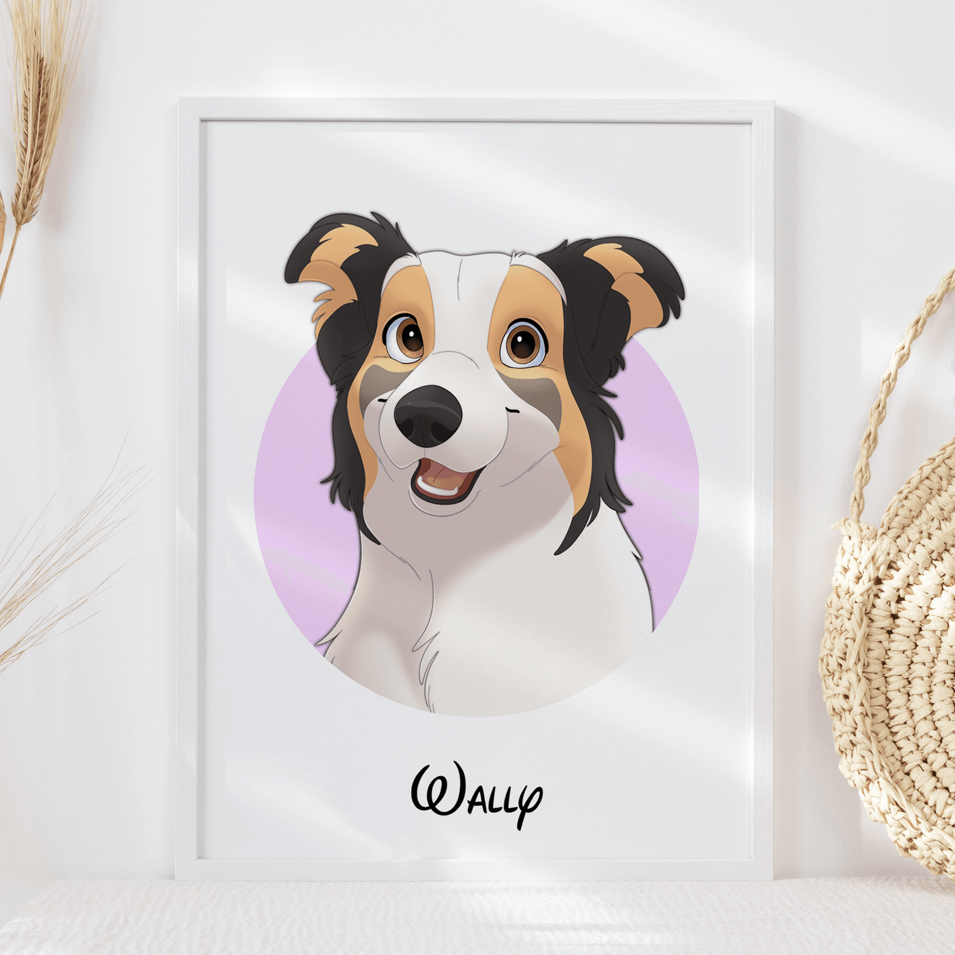 Personalised Circle Pet selling Portrait Print